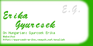 erika gyurcsek business card